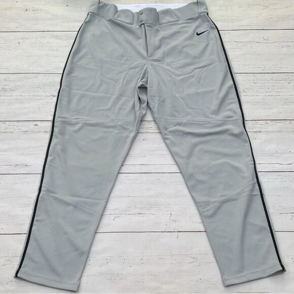 Nike Vapor Select Baseball Pants Gray Black Mens Size Large BQ5489-058 - Picture 1 of 6